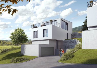 Grosszügige Eleganz mit Panoramablick: 5½-Zimmer-Einfamilienhäuser, freistehend